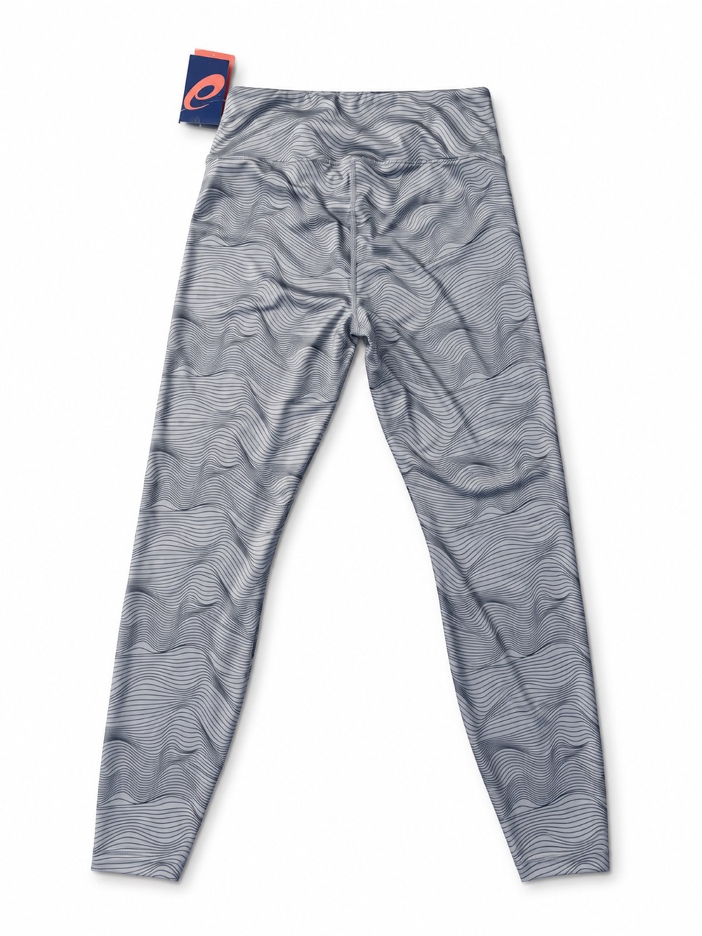 Asics Gray Wave-Print Kids Leggings